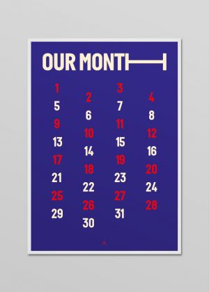Bak Family - Our Month Calendar - Blue