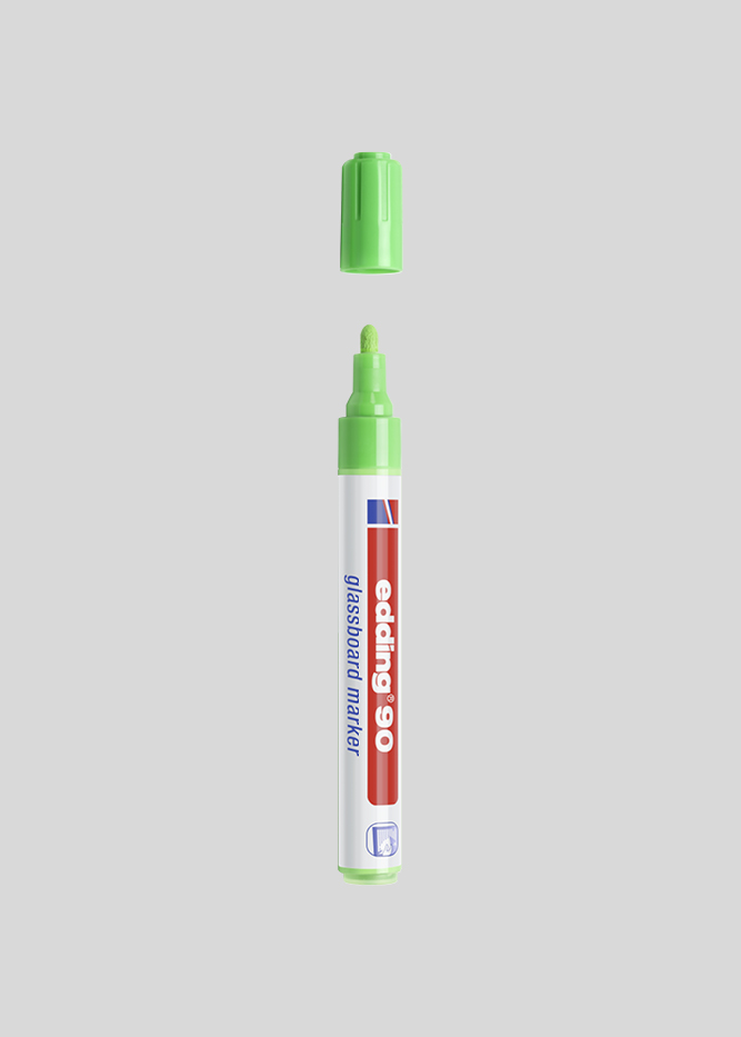 Grøn glastavle tusch med 2-3 mm spids