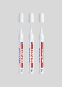 3 Stk hvid Edding 90 glastavle tusch med 2-3 mm spids.